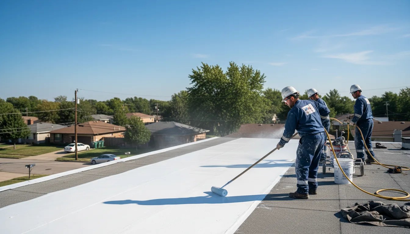 Commercial roof coating in Deer Creek, OK near me